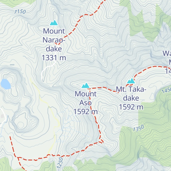Map of Mount Aso