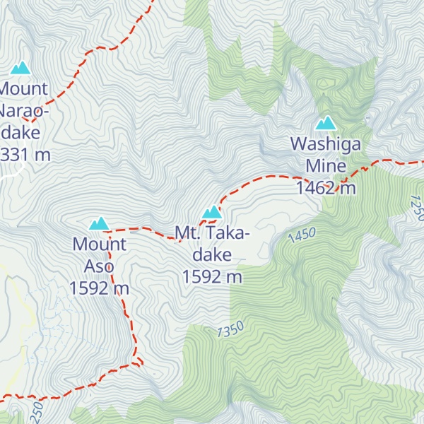Map of Mt. Taka-dake