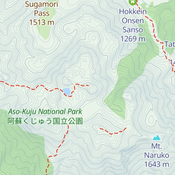 Map of Mt. Nakadake