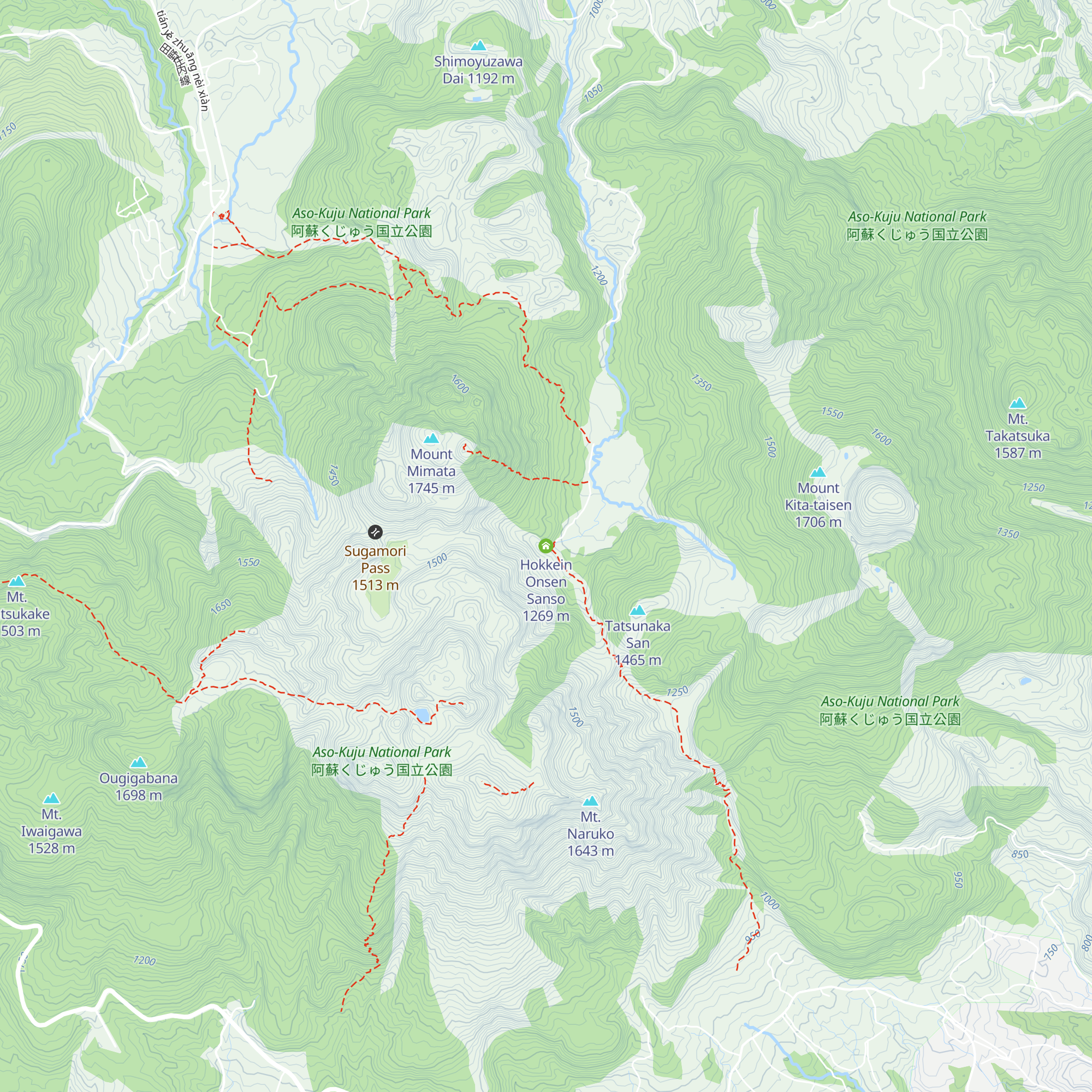 Hokkein Onsen Sanso map