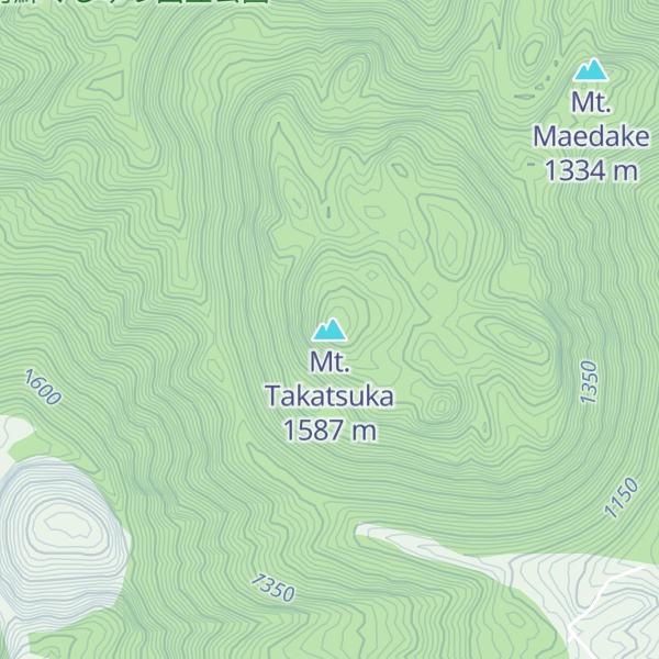 Map of Mt. Takatsuka