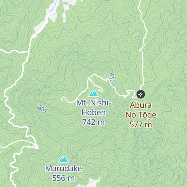 Map of Mt. Nishi-Hoben