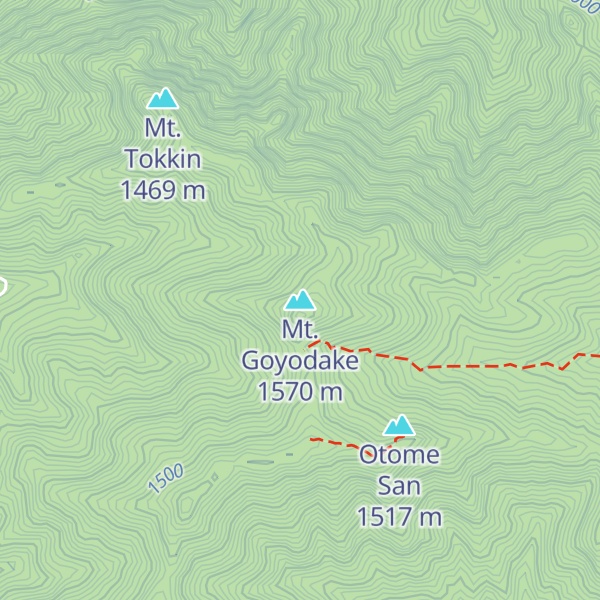 Map of Mt. Goyodake