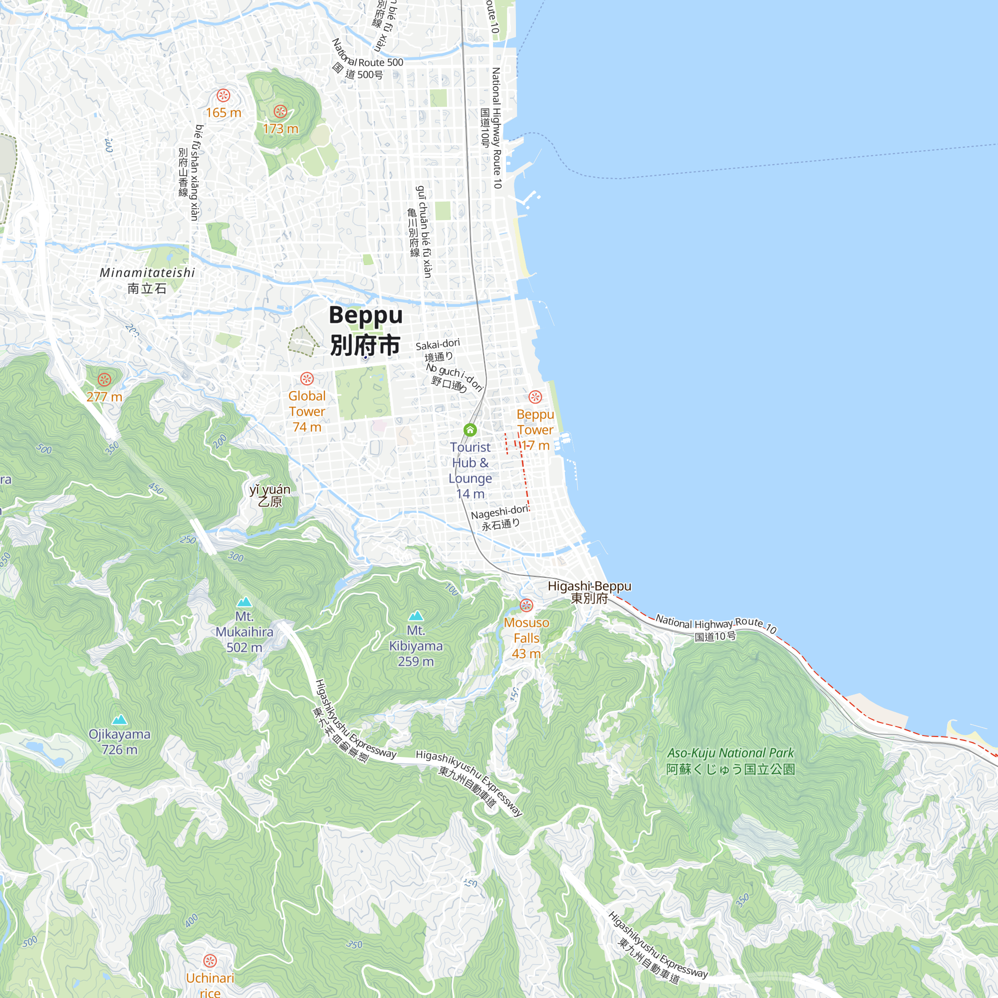 Beppu City Tourism Association map