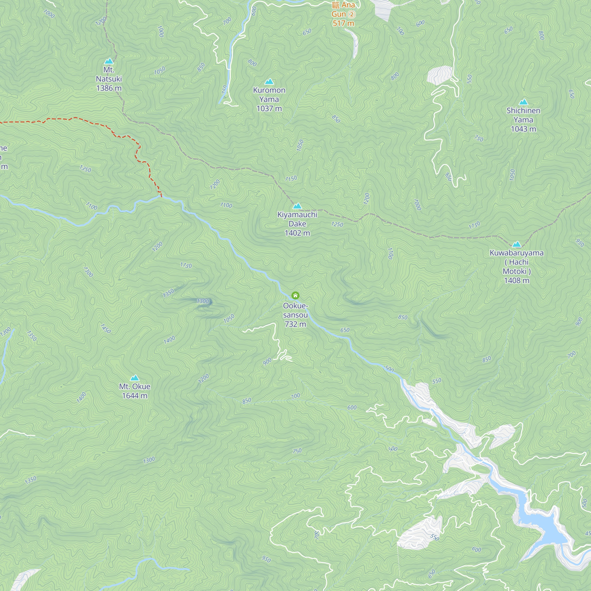 Ookue-sansou map