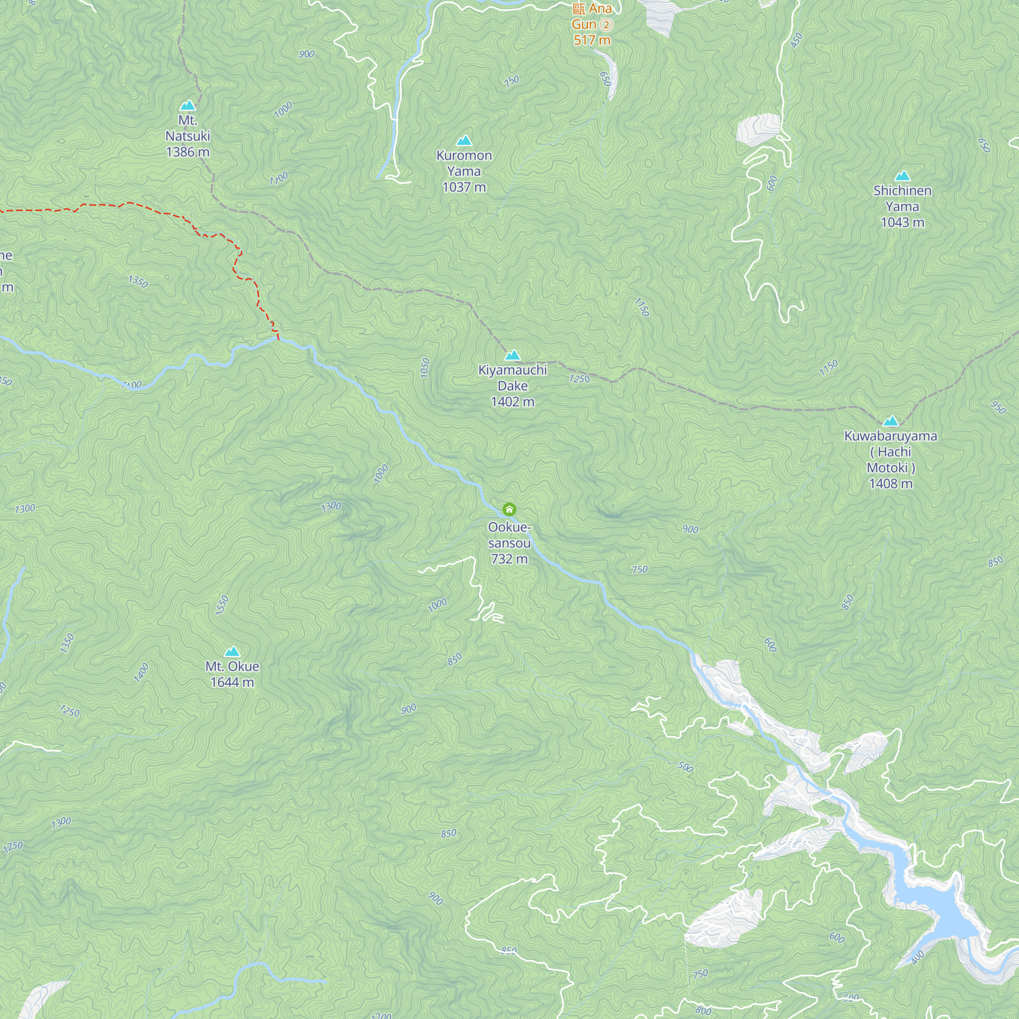 Ookue-sansou map