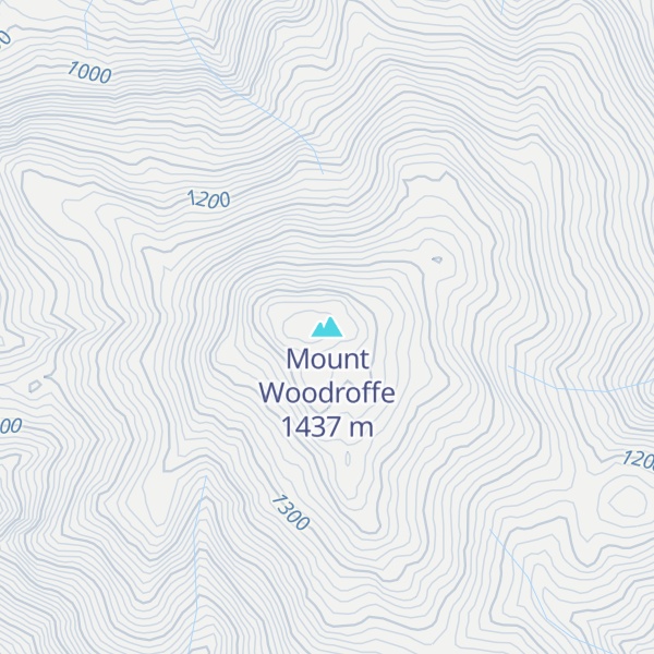 Map of Mount Woodroffe