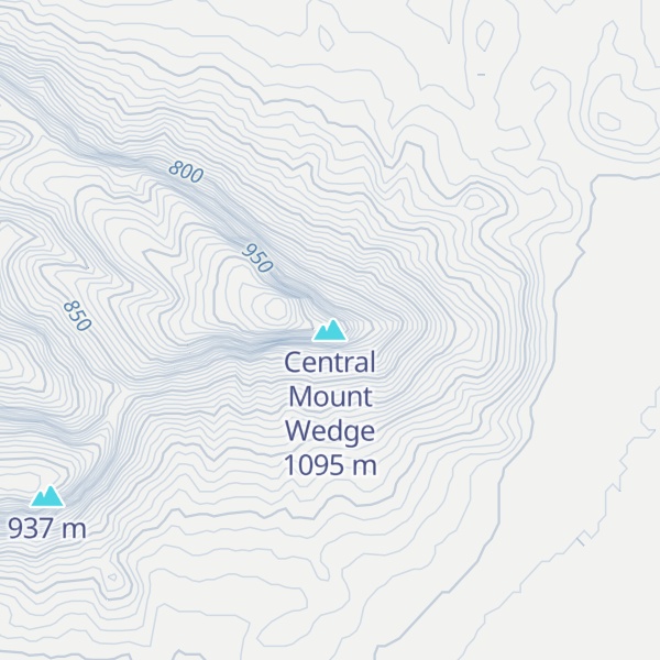 Map of Central Mount Wedge