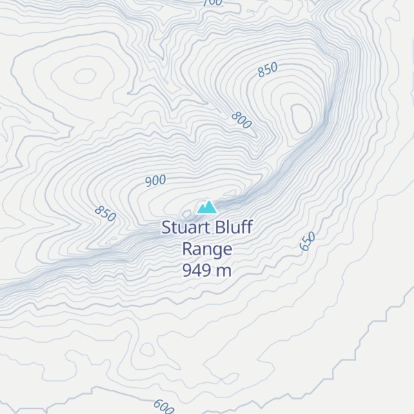 Map of Stuart Bluff Range