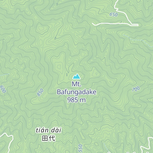 Map of Mt. Bafungadake