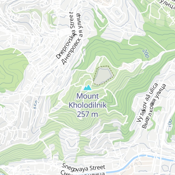 Map of Mount Kholodilnik
