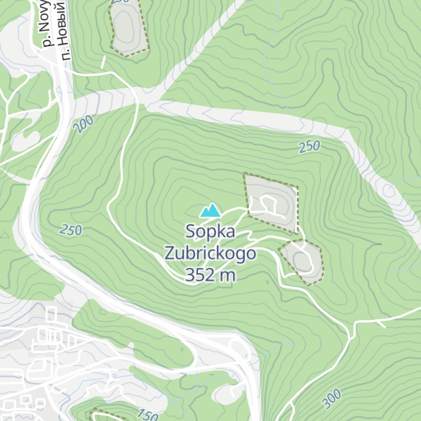 Map of Sopka Zubrickogo