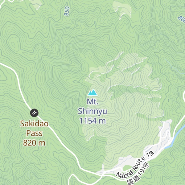Map of Mt. Shinnyu