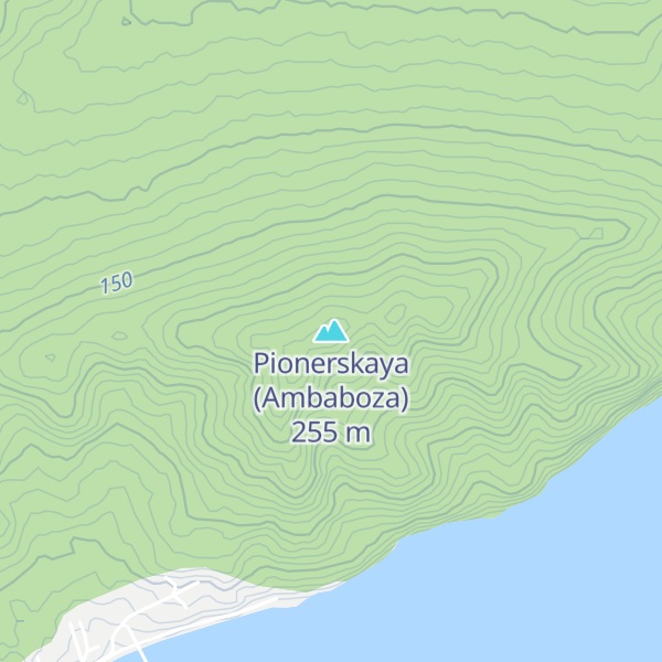 Map of Pionerskaya (Ambaboza)