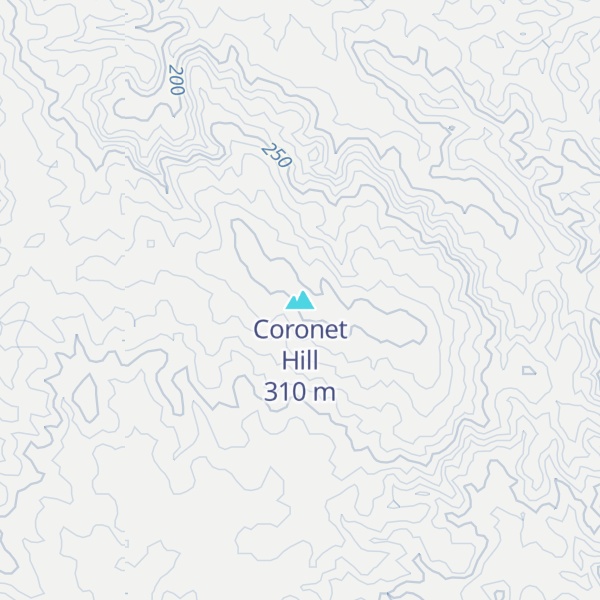 Map of Coronet Hill
