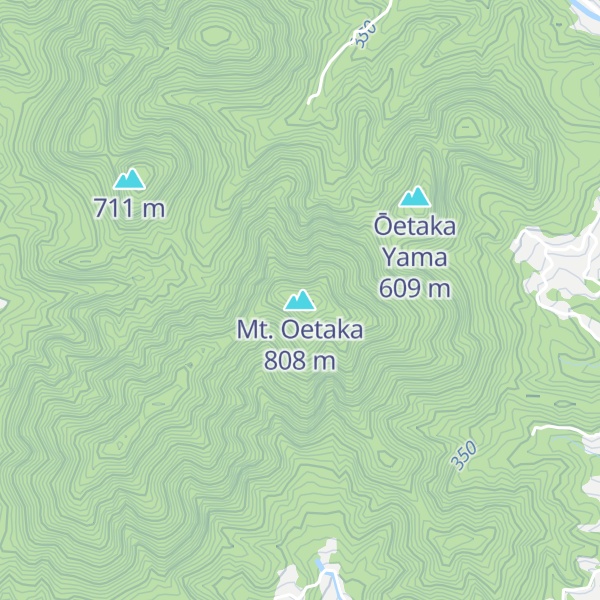 Map of Mt. Oetaka
