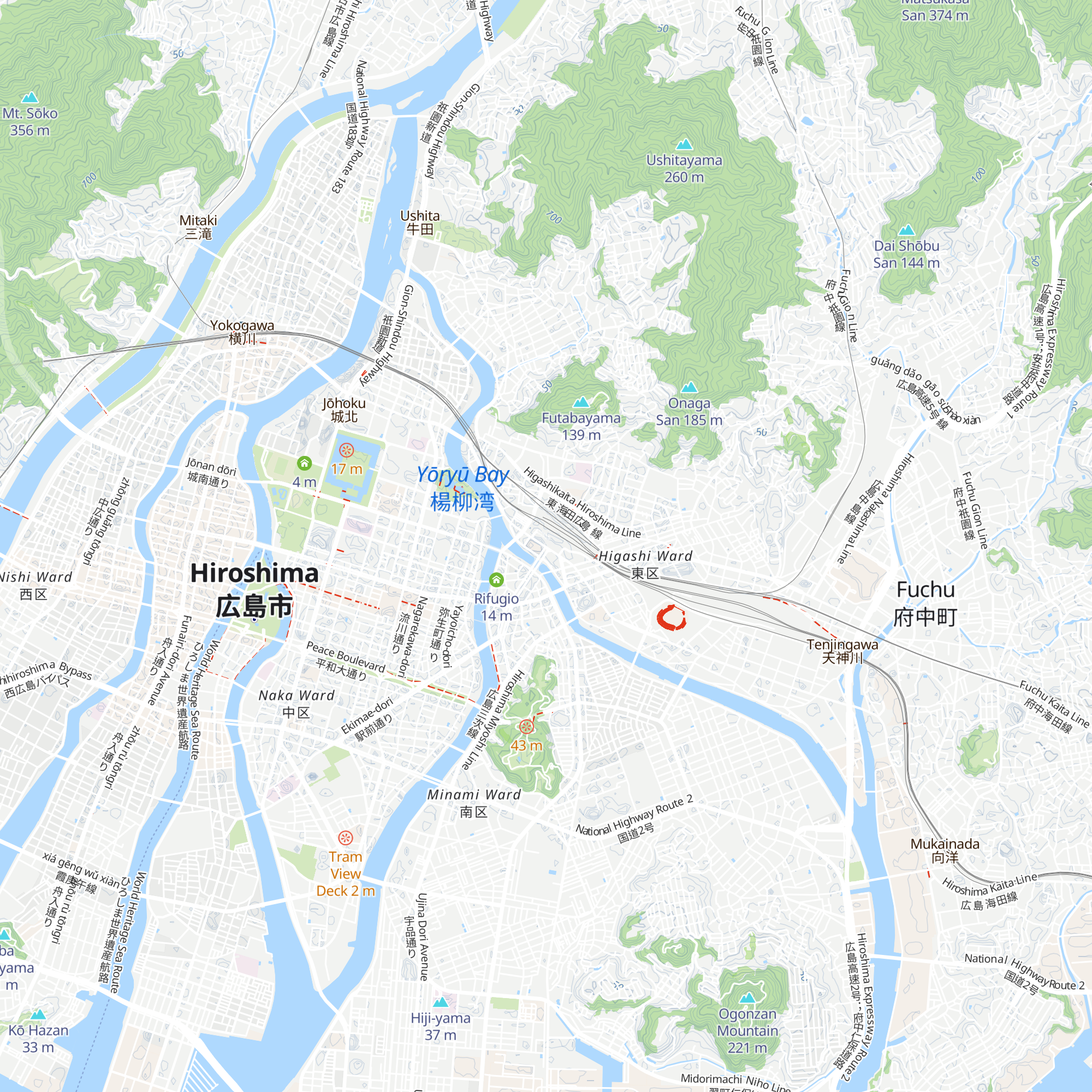 Hiroshima Eki Minamiguchi Chika Hiroba Annai Sho map