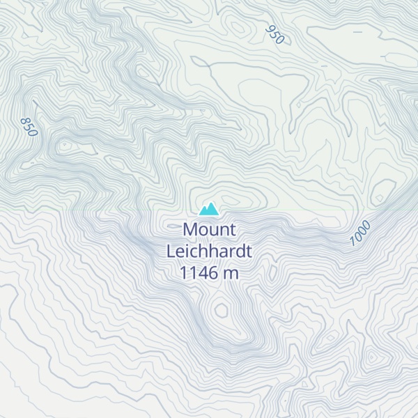 Map of Mount Leichhardt