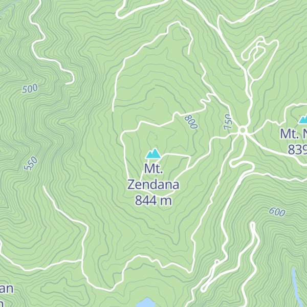 Map of Mt. Zendana