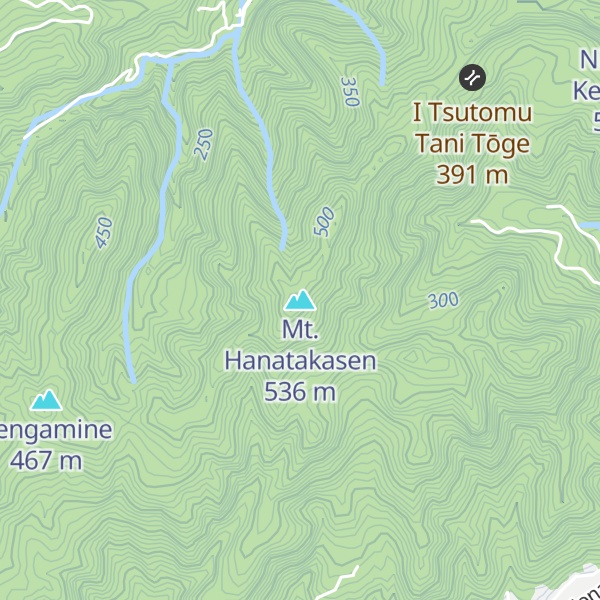 Map of Mt. Hanatakasen