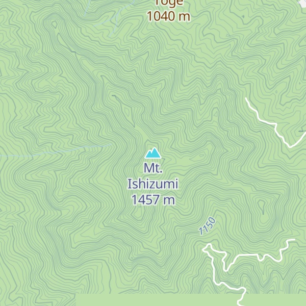 Map of Mt. Ishizumi