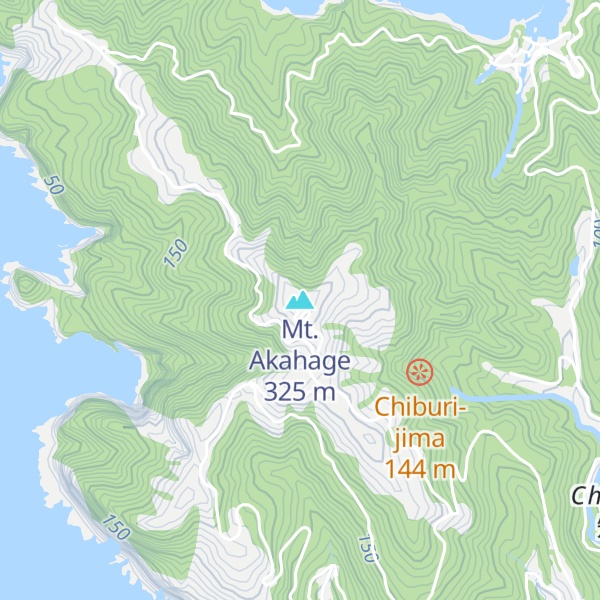 Map of Mt. Akahage