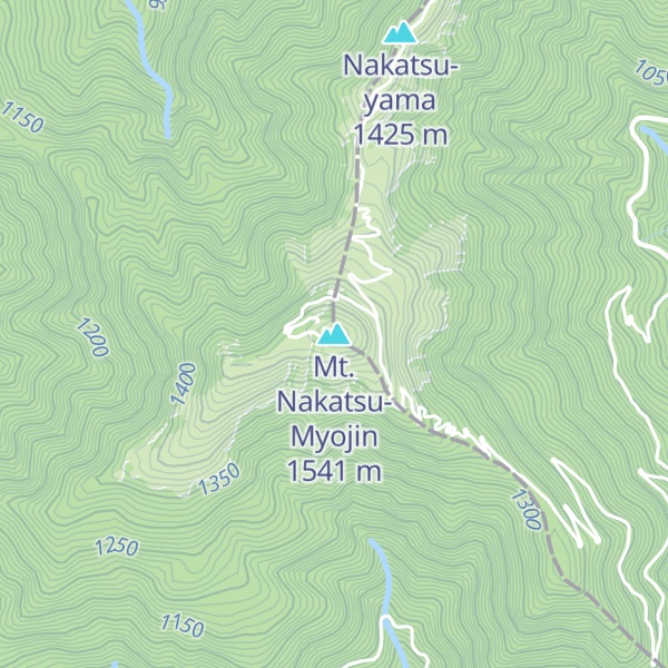Map of Mt. Nakatsu-Myojin