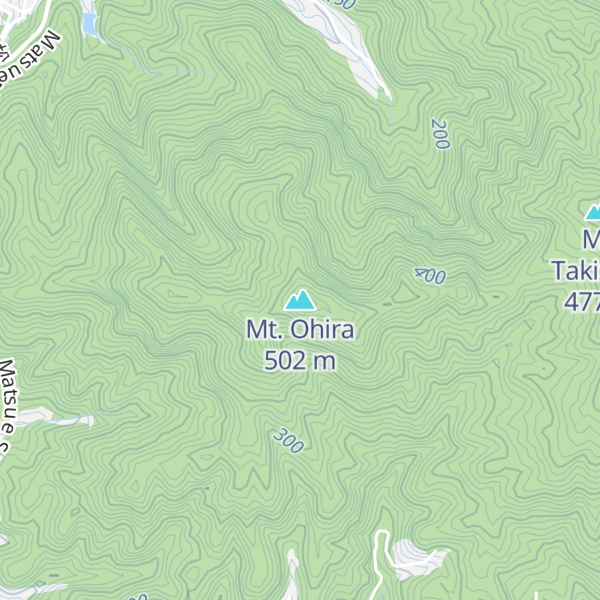 Map of Mt. Ohira