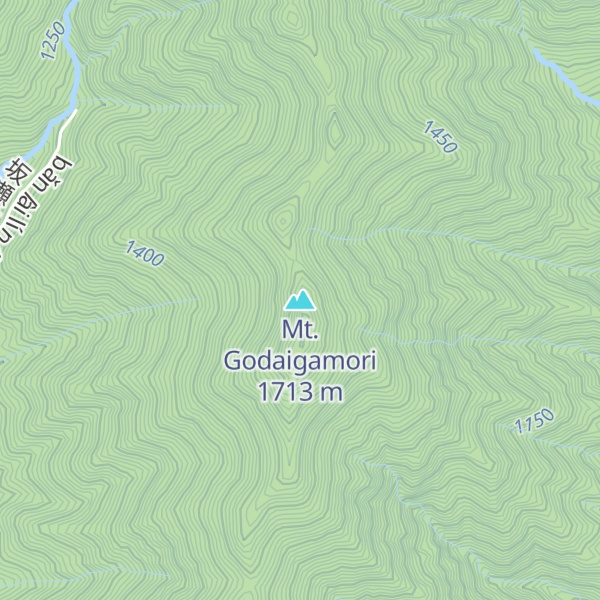 Map of Mt. Godaigamori