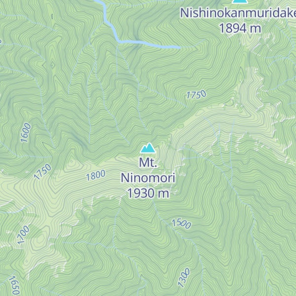 Map of Mt. Ninomori