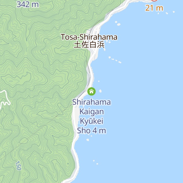 Map of Shirahama Kaigan   Kyūkei Sho