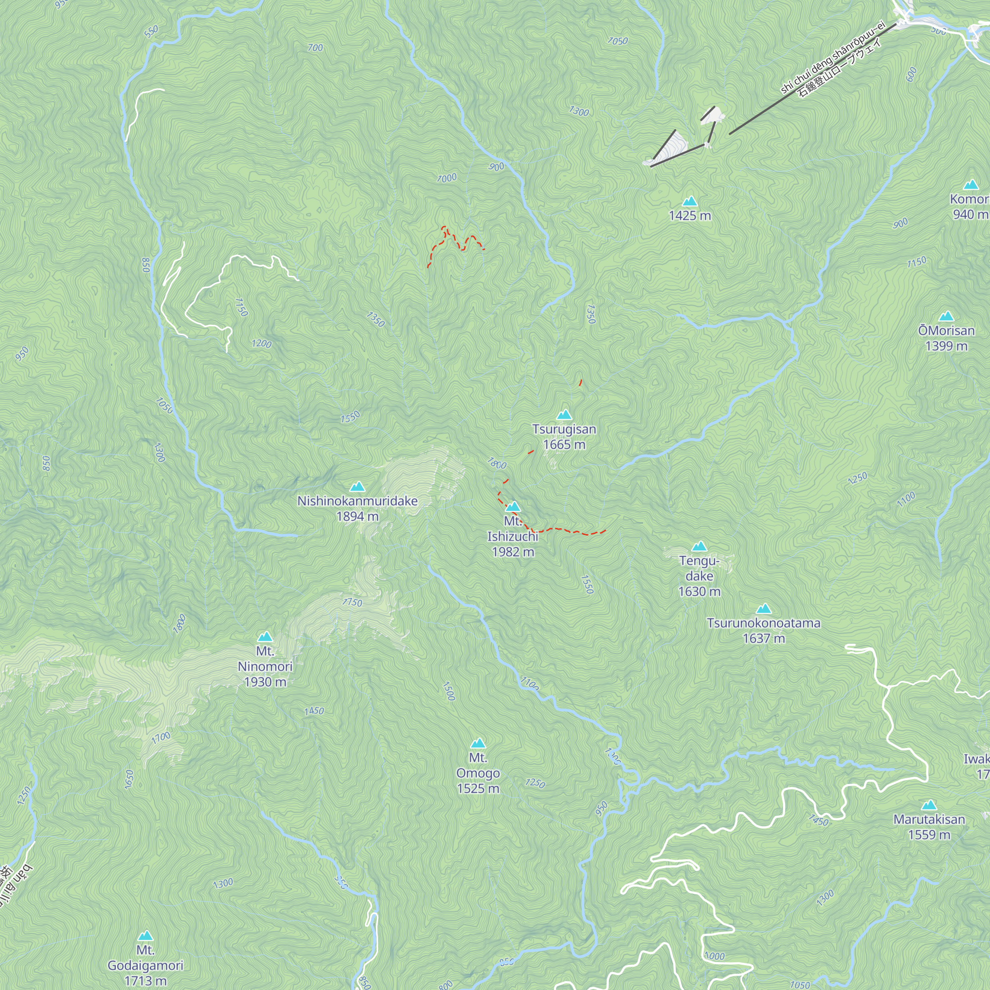 Ishizuchijinja Chōjō Sansō map