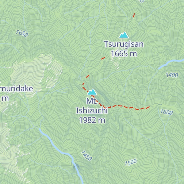 Map of Mt. Ishizuchi