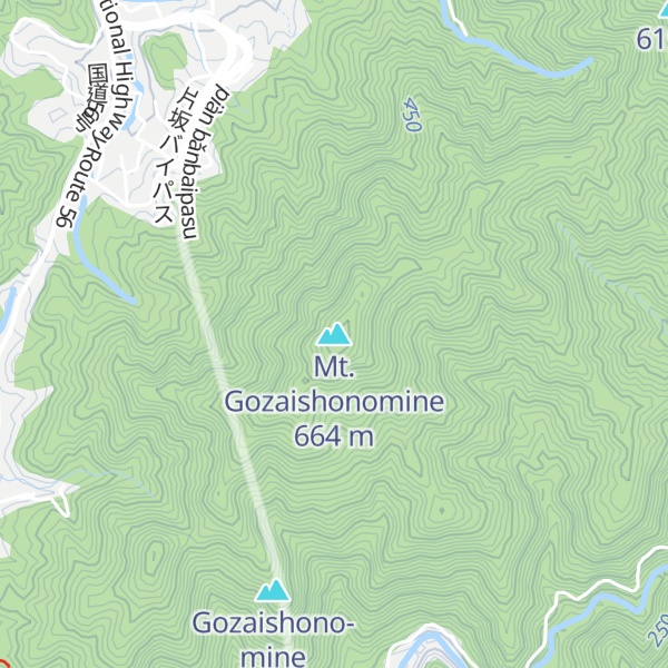 Map of Mt. Gozaishonomine