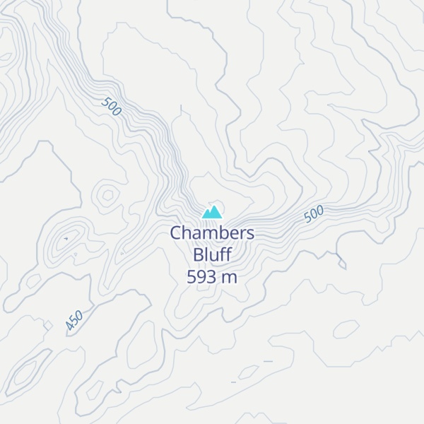 Map of Chambers Bluff