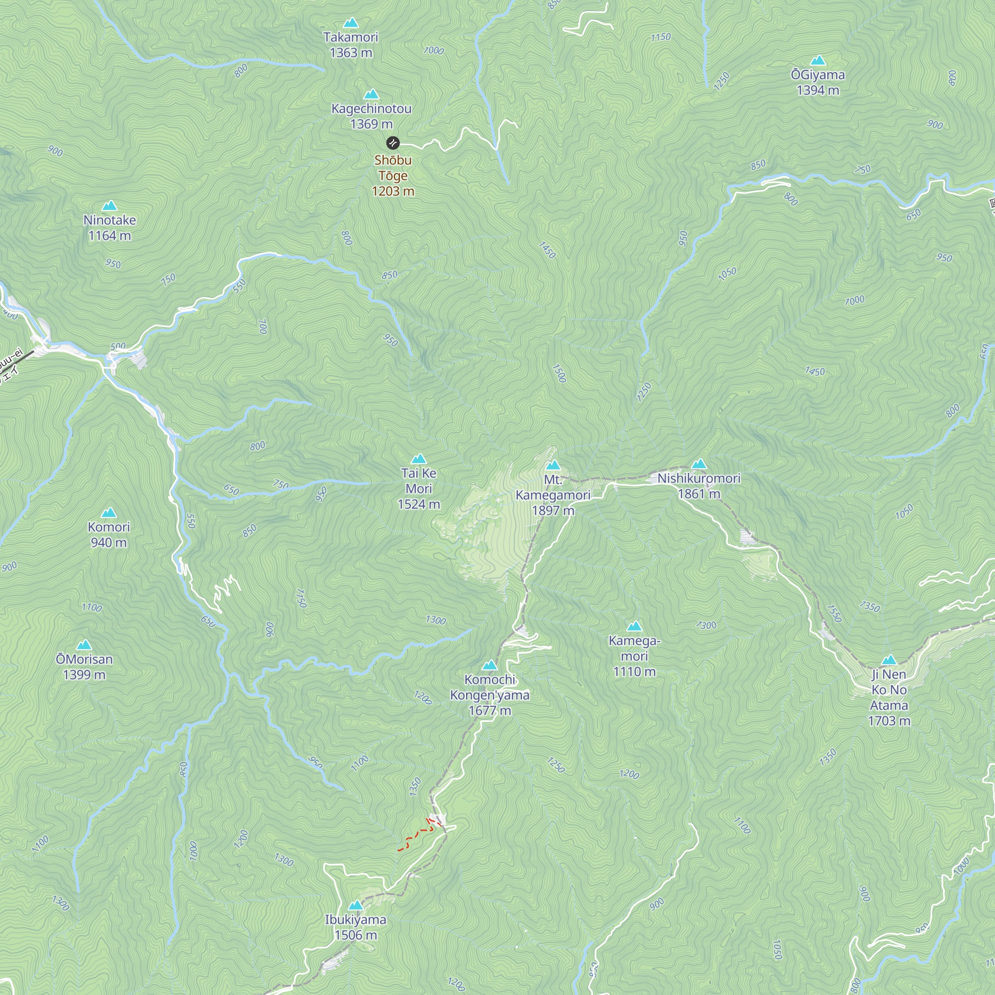 Kamegamori Hinan Koya map