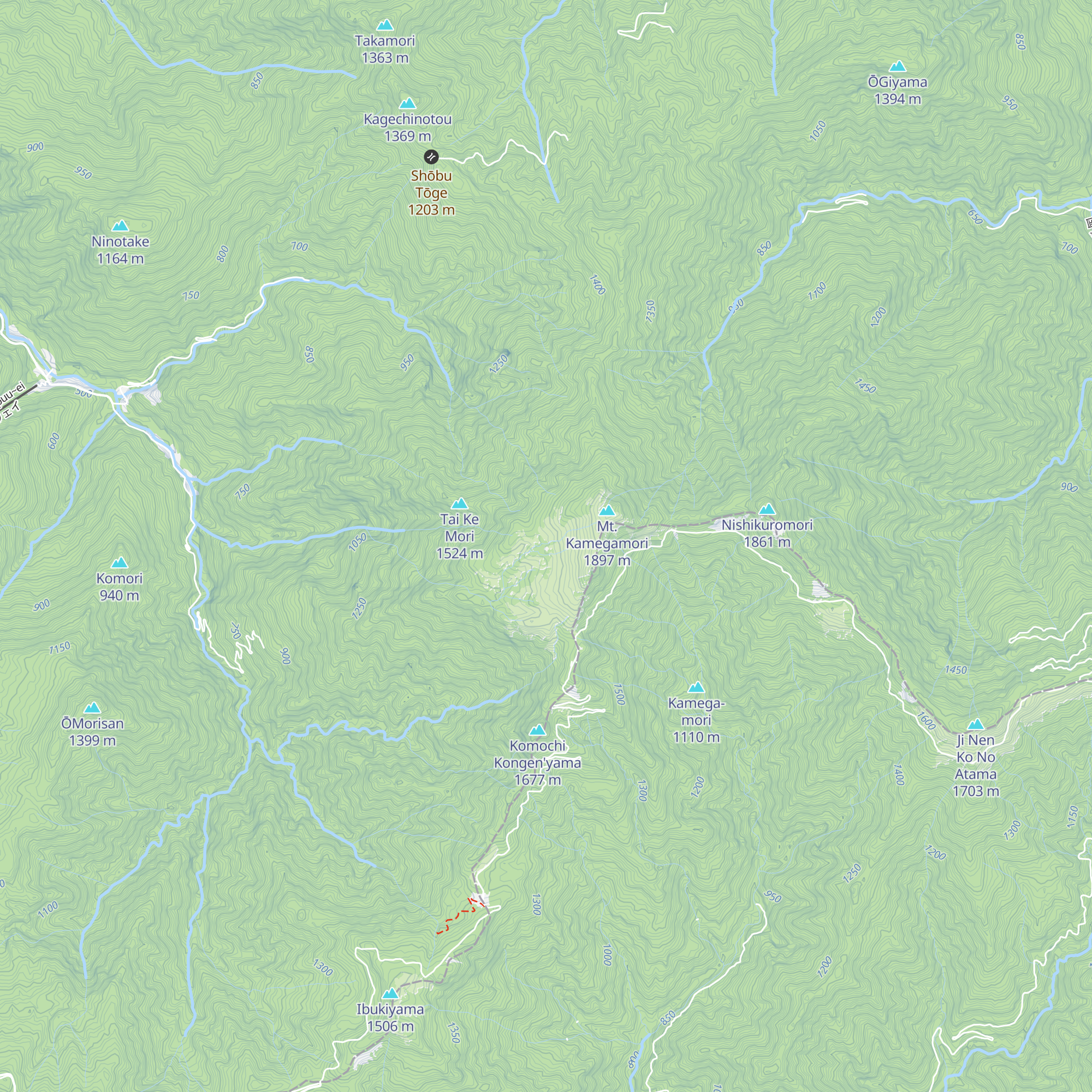 Kamegamori Hinan Koya map