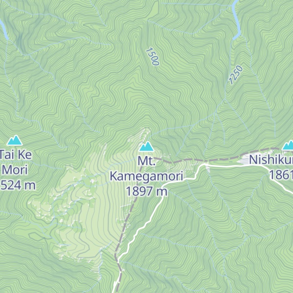 Map of Mt. Kamegamori
