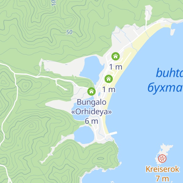 Map of Bungalo «Orhideya»