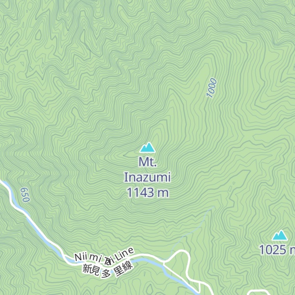 Map of Mt. Inazumi