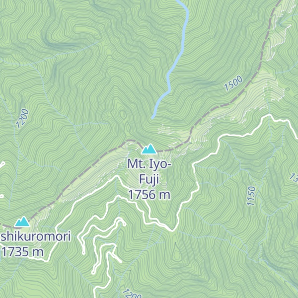 Map of Mt. Iyo-Fuji