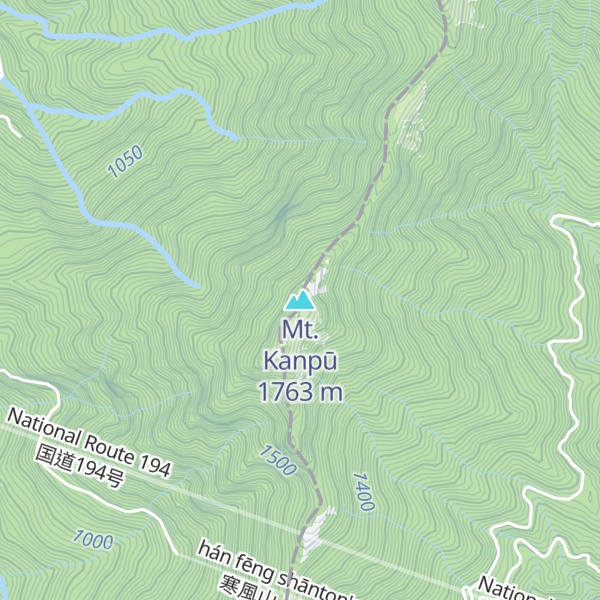 Map of Mt. Kanpū