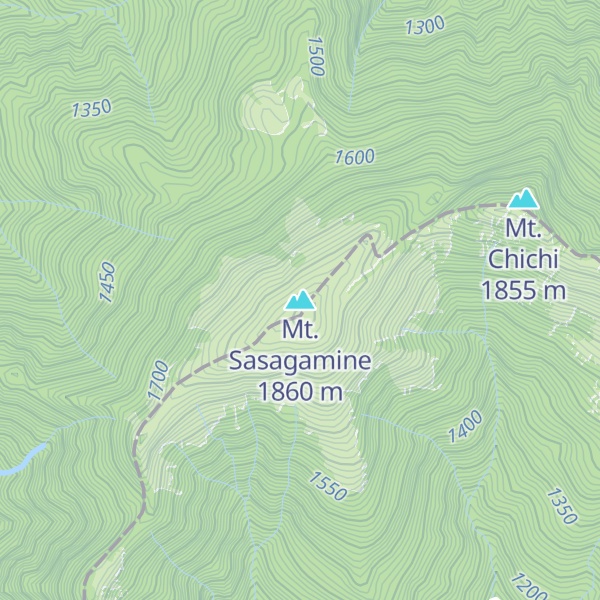 Map of Mt. Sasagamine