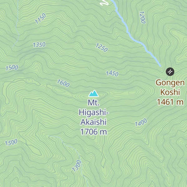 Map of Mt. Higashi-Akaishi