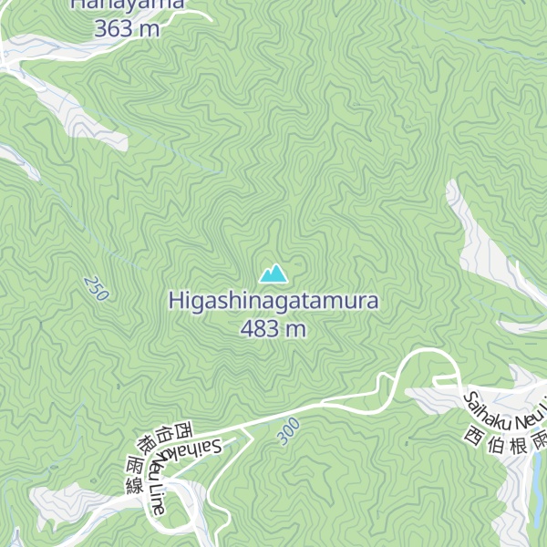 Map of Higashinagatamura