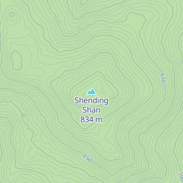 Map of Shending Shan