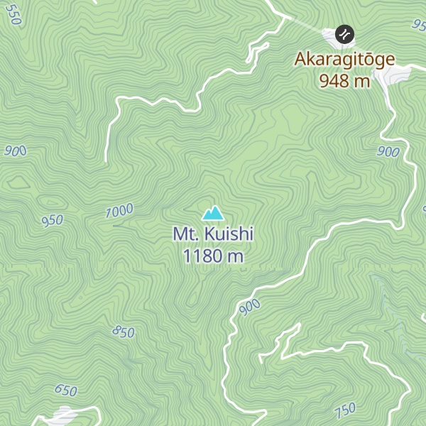 Map of Mt. Kuishi