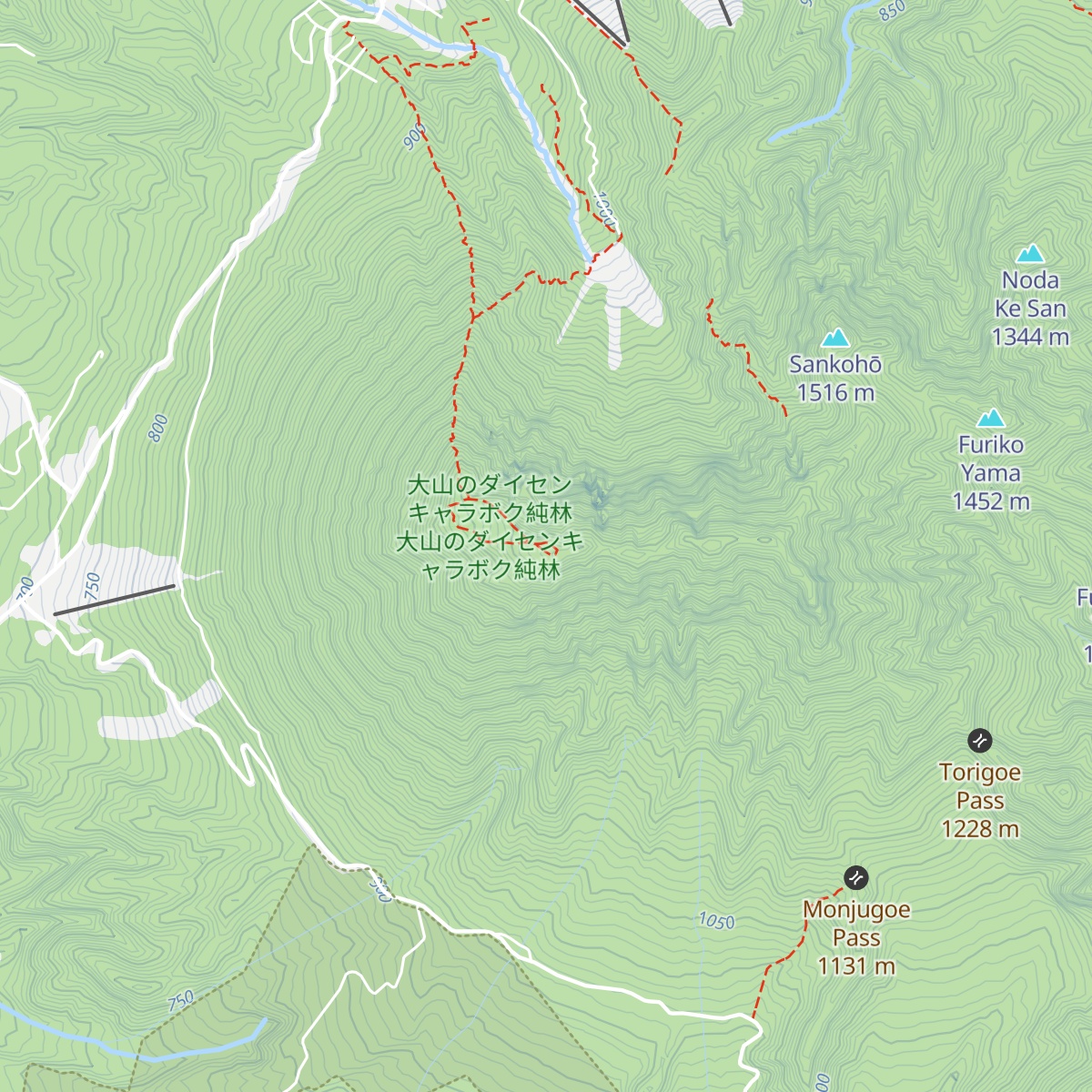 ōYama Chōjō Hinan Koya map