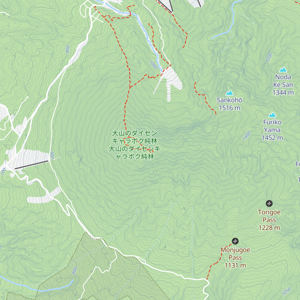 ōYama Chōjō Hinan Koya map