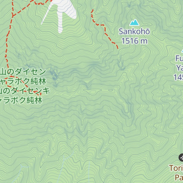 Map of Kengamine (Mt. Daisen)